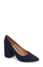 Women's Linea Paolo Blair Block Heel Pump .5 M - Blue