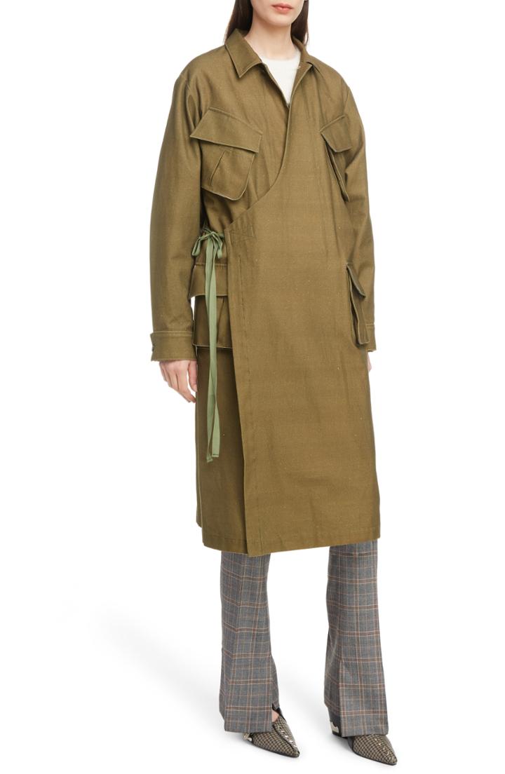 Women's Toga Gabardine Coat Us / 38 Fr - Green