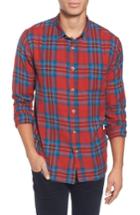Men's Billabong Freemont Flannel Shirt, Size - Red