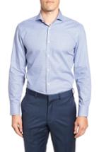 Men's Boss Mark Sharp Fit Check Dress Shirt R - Blue