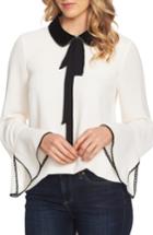 Women's Cece Collar Neck Tie Blouse, Size - Ivory