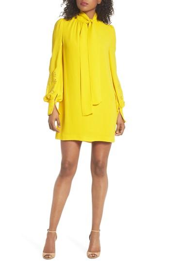 Women's French Connection Amrita Crepe Shift Dress - Yellow