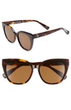 Women's Blanc & Eclare Monaco 54mm Cat Eye Sunglasses - Honey Tortoise/ Brown