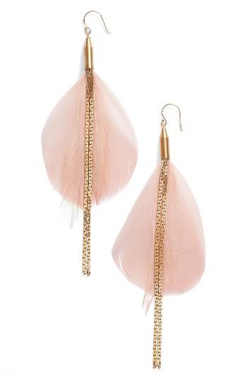 Women's Serefina Vintage Feather Drop Earrings