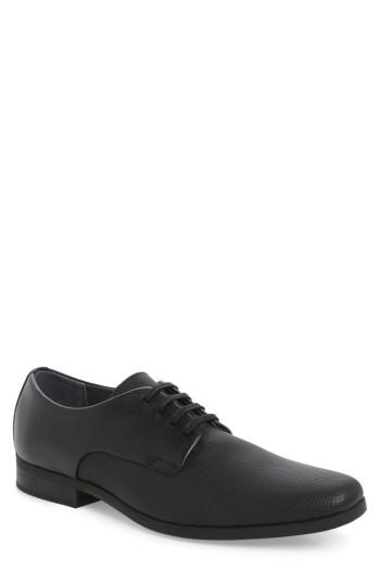 Men's Calvin Klein Jasper Embossed Derby .5 M - Black
