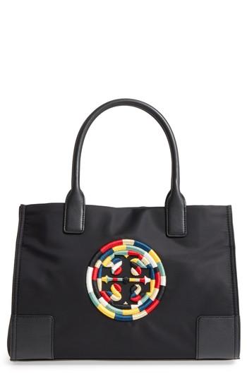 Tory Burch Mini Ella Embroidered Logo Nylon Tote -