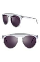Women's Smoke X Mirrors Atomic 52mm Round Sunglasses - Crystal/ White
