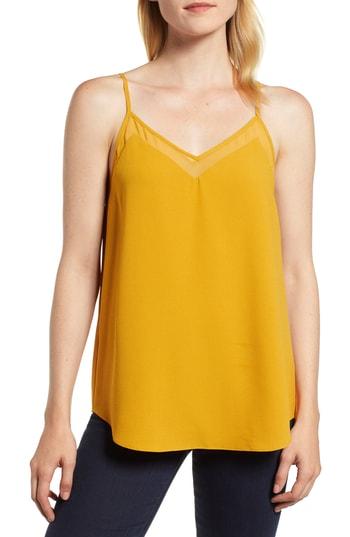 Women's 1.state Chiffon Inset Camisole - Yellow