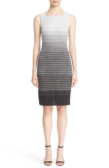 Women's St. John Collection Metallic Degrade Peekaboo Dress