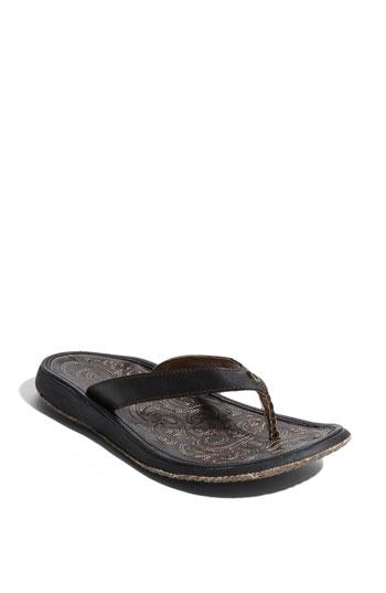 Women's Olukai 'paniolo' Thong Sandal M - Black