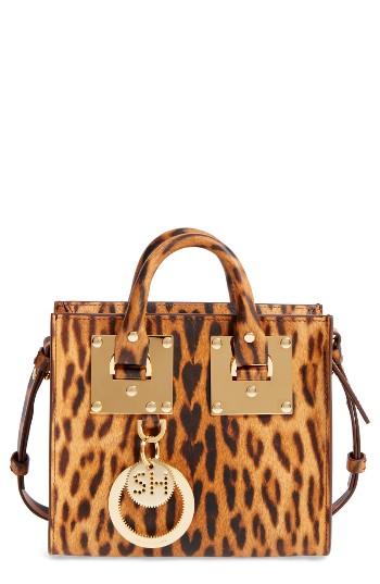 Sophie Hulme 'albion' Polka Dot Leather Crossbody Bag - Brown