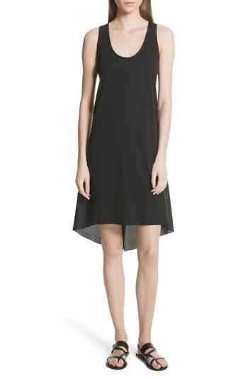 Women's Theory Plume Jersey Scoop Neck Swing Dress, Size - Black