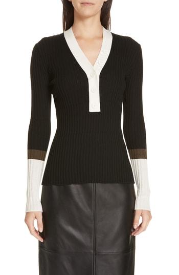 Women's Boss Fenila Colorblock Sweater - Black