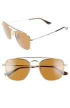 Women's Ray-ban Icons 54mm Aviator Sunglasses - Brown/ Gold