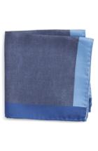 Men's Boss Exclusive Silk Pocket Square, Size - Blue