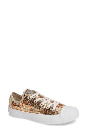 Women's Converse Chuck Taylor All Star Sequin Low Top Sneaker M - Metallic