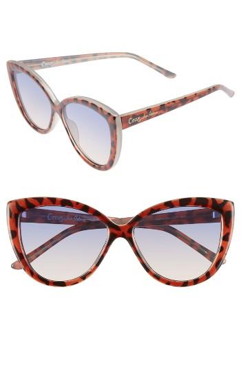 Women's Circus By Sam Edelman 55mm Cat Eye Sunglasses - Tortoise/ Aqua
