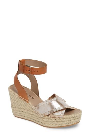 Women's Donald Pliner Ines Espadrille Wedge Sandal M - Metallic