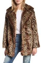 Women's Heartloom Mika Leopard Faux Fur Jacket - Brown