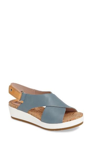 Women's Pikolinos 'mykonos' Platform Sandal Eu - Blue