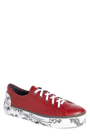 Men's Lanvin Grafitti Print Low Top Sneaker