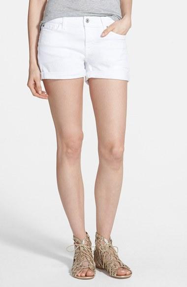 Women's 7 For All Mankind Cuffed Denim Shorts - White