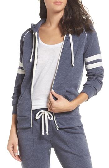 Women's Alternative Adrian Throwback Zip Hoodie - Blue