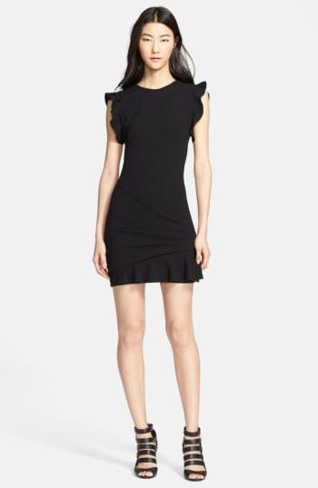 Women's Emilio Pucci Ruffled Sleeve Stretch Wool Dress