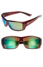 Men's Costa Del Mar Cat Cay 60mm Polarized Sunglasses - Tortoise/ Green Mirror