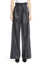 Women's Rejina Pyo Eve Wide Leg Faux Leather Pants Us / 8 Uk - Blue