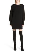 Women's Theory Nimbus Wool Ribbed Cocoon Dress, Size - Black