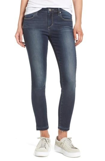 Women's Articles Of Society Carly Release Hem Crop Skinny Jeans - Blue