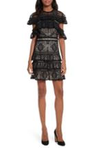 Women's Alice + Olivia Jolie Tiered Ruffle Lace Dress
