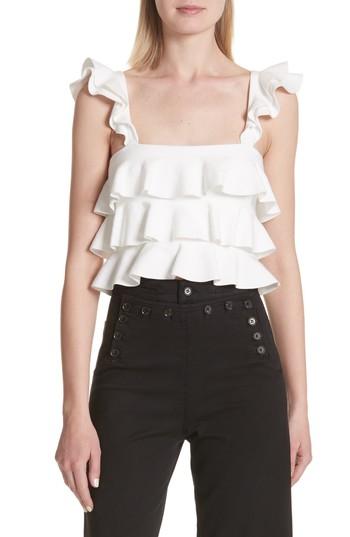 Women's A.l.c. Rowley Ruffle Tank - White