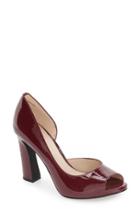 Women's Pelle Moda 'nolan' Half D'orsay Peep Toe Pump M - Purple