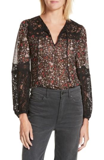 Women's Rebecca Taylor Lyra Lace Top - Black