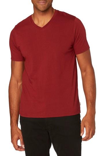 Men's Threads For Thought Heather V-neck - Burgundy