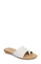 Women's Vaneli 'tallis' Snake Embossed Leather Slide Sandal N - White