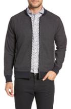 Men's Stone Rose Trim Fit Bomber Jacket - Black