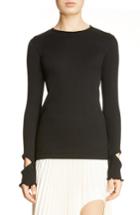 Women's Toga Ribbed Cutout Sweater Us / 36 Fr - Black