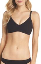 Women's Seafolly Inka Underwire Ribbed Bralette Bikini Top Us / 8 Au - Black