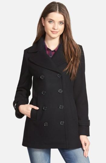 Women's Kristen Blake Wool Blend Peacoat - Black