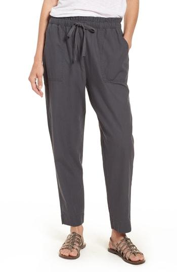 Women's Caslon Drawstring Waist Ankle Pants - Grey