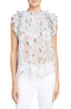 Women's Isabel Marant Etoile Erell Print Silk Top Us / 42 Fr - Beige