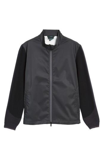 Men's Ag Kendrick Slim Fit Mixed Media Jacket - Black