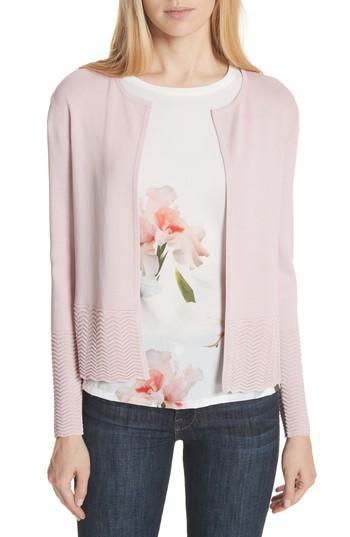 Women's Ted Baker London Kellie Zigzag Cardigan - Pink