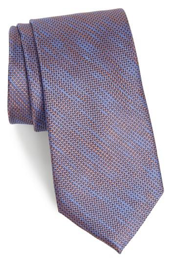 Men's Calibrate Hoss Textured Silk Tie, Size - Brown