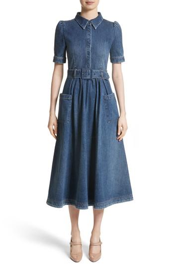 Women's Co Denim Fit & Flare Midi Dress