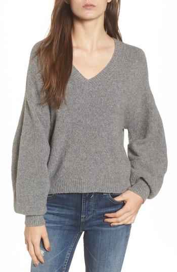 Women's Bp. Balloon Sleeve Sweater - Grey