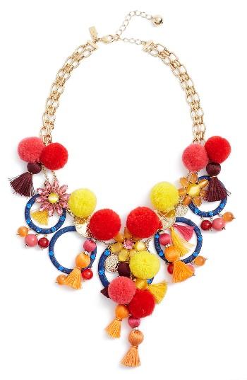 Women's Kate Spade New York Pretty Poms Statement Necklace